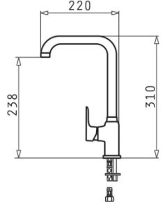 Pyramis Silvio 090935801 Volcano kitchen mixer (black)