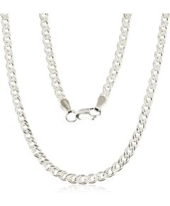 Серебряная цепочка Мона-лиза 3.1 мм, алмазная обработка граней #2400077, Серебро 925°, длина: 45 см, 8.8 гр.