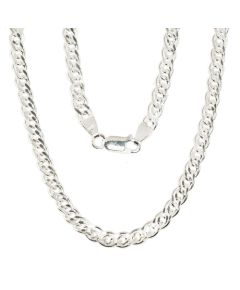Серебряная цепочка Мона-лиза 4,9 мм, алмазная обработка граней #2400062, Серебро 925°, длина: 50 см, 16.2 гр.