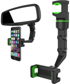 GoodBuy Регулируемый автомобильный держатель зеркала заднего вида для смартфона зеленый