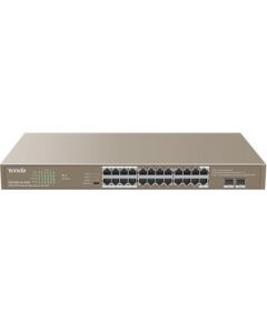 Tenda TEG1126P-24-410W network switch Unmanaged Gigabit Ethernet (10/100/1000) Power over Ethernet (PoE) 1U Brown