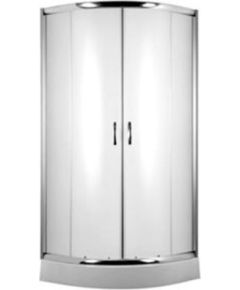 Duškabīne Kolo Rekord 80x80x185, hromēta, pusapaļa (R45), bez paliktņa Dušas kabīnes