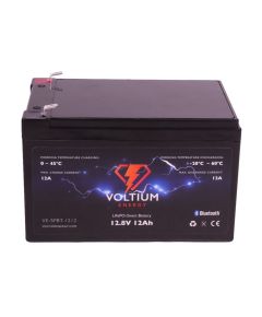 Litija akumulators LiFePO4 12.8V 12Ah F2 BT APP VOLTIUM ENERGY