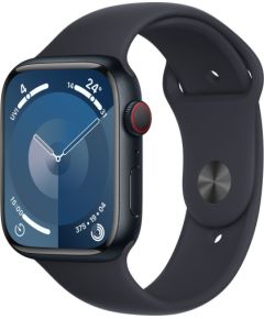 Apple Watch 9 GPS + Cellular 45mm Sport Band M/L, midnight (MRMD3ET/A)