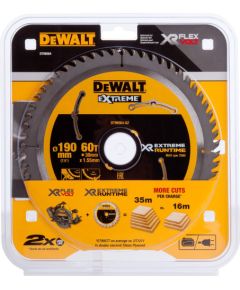 Griešanas disks kokam DeWalt XR Extreme; 190x1,55x30 mm; Z60