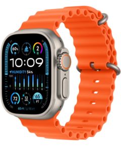 Apple Watch Ultra 2 GPS + Cellular, 49mm Titanium Case with Orange Ocean Band