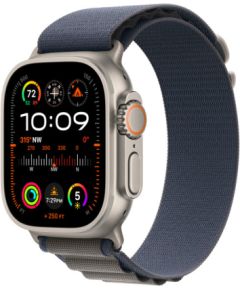 Apple Watch Ultra 2 GPS + Cellular, 49mm Titanium Case with Blue Alpine Loop - Small