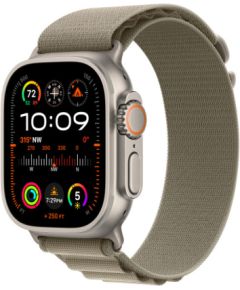 Apple Watch Ultra 2 GPS + Cellular, 49mm Titanium Case with Olive Alpine Loop - Small