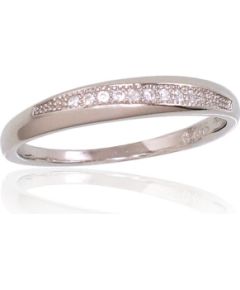 Серебряное кольцо #2101647(PRh-Gr)_CZ, Серебро 925°, родий (покрытие), Цирконы, Размер: 15.5, 1.6 гр.