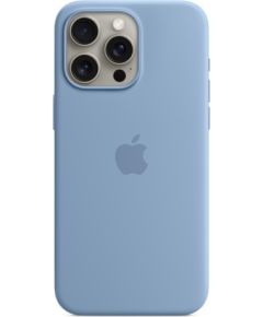 Apple iPhone 15 Pro Max Silicone Case with MagSafe Winter Blue