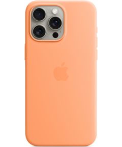 Apple iPhone 15 Pro Max Silicone Case with MagSafe Orange Sorbet