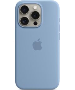 Apple iPhone 15 Pro Silicone Case with MagSafe Winter Blue