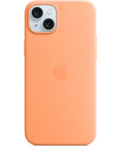Apple iPhone 15 Plus Silicone Case with MagSafe Orange Sorbet