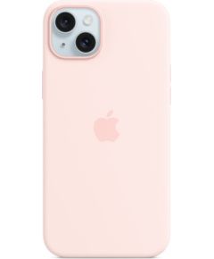 Apple iPhone 15 Plus Silicone Case with MagSafe Light Pink
