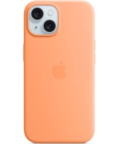 Apple iPhone 15 Silicone Case with MagSafe Orange Sorbet