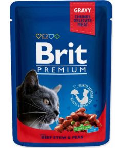 BRIT Premium Cat Beef Stew&Peas - wet cat food - 100g