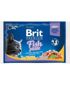 BRIT Premium Cat Fish Plate - wet cat food - 4x100g