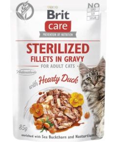 BRIT Care Cat Sterilized Hearty Duck Pouch - wet cat food - 85 g