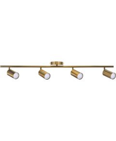 Activejet quadruple gold ceiling wall lamp SPECTRA strip spotlight GU10 for living room