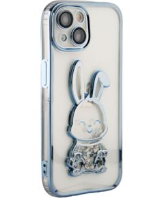 iLike iPhone 15 Silicone Case Print Desire Rabbit Apple Blue