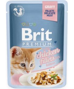 BRIT Premium Kitten Chicken Fillets - wet cat food - 85g