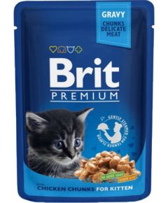 BRIT Premium Cat Kitten Chicken - wet cat food - 100g