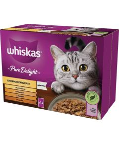 WHISKAS Pure Delight poultry, duck, turkey, chicken - wet cat food - 12x85 g