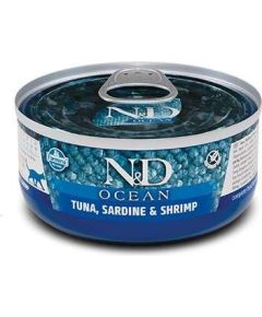 FARMINA N&D CAT OCEAN TUNA,SARDINE&SHRIMPS 70g