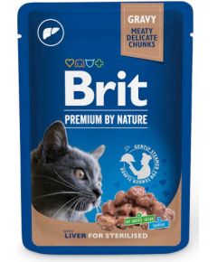 BRIT Premium Cat Liver Sterilised - wet cat food - 100g