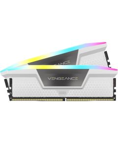 Corsair DDR5 32GB - 5200 - CL - 40 - Single-Kit - DIMM - CMH32GX5M2B5200C40W, Vengeance RGB, white