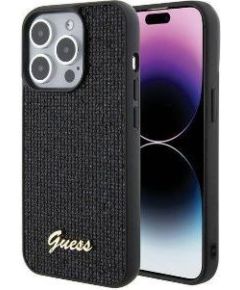 Guess iPhone 15 Pro HC PU DISCO SCRIPT METAL - Black