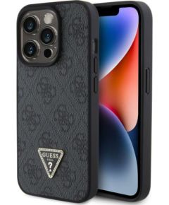 Guess iPhone 15 Pro Strass Triangle Metal Logo Case Apple Black