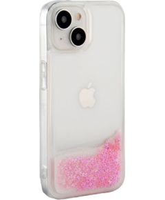 iLike iPhone 14 Silicone Case Water Glitter Apple Pink