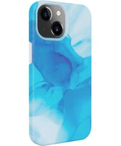 Evelatus iPhone 15 Plus Premium Silicone case Customized Print Apple Blue
