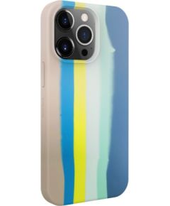 Evelatus iPhone 15 Pro Max Silicone case Multi-Colored Apple Blue Pink