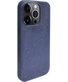 iLike iPhone 14 Pro Silicone plastic case Eco Print Design Apple Blue