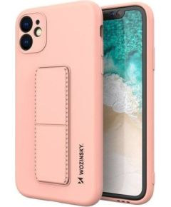 iLike Galaxy A22 5G Kickstand Case Silicone Stand Cover Samsung Pink