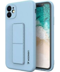 iLike Galaxy A22 5G Kickstand Case Silicone Stand Cover Samsung Light Blue
