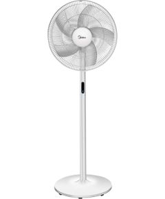 Midea Stand fan, 48W, 40cm, 8 Speeds, 8H timer, LED display, electric control with remote, 3-in-1: Stand/Table/Table+Stand, control panel on rear motor cover, air flow: 41m³/min, noise level: 38-65 dB, Oscillation  85°, Tilting, 41m³/min, sleep mode
