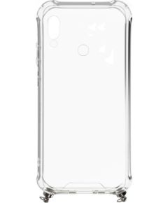 Evelatus Redmi 7 Silicone Transparent with Necklace TPU Strap Xiaomi Silver