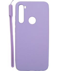 Evelatus Xiaomi Redmi Note 8 / Redmi Note 8 2021 Soft Touch Silicone Case with Strap Xiaomi Purple