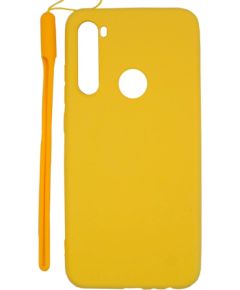 Evelatus Xiaomi Redmi Note 8 / Redmi Note 8 2021 Soft Touch Silicone Case with Strap Xiaomi Yellow