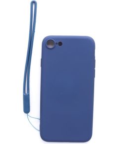 Evelatus iPhone 7/8/SE2020/SE2022 Soft Touch Silicone Case with Strap Apple Dark Blue