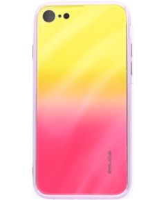 Evelatus iPhone 7/8/SE2020/SE2022 Water Ripple Full Color Electroplating Tempered Glass - Gradient Yellow-Pink