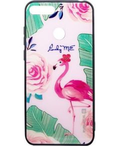 Evelatus Y6 2018 Picture Glass Case Huawei Flamingo Party