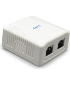 Gembird NCAC-2F6-01 outlet box RJ-45 White