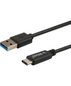 Savio CL-101 USB cable 1 m USB 3.2 Gen 1 (3.1 Gen 1) USB A USB C Black