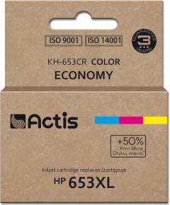 Actis KH-653CR printer ink, replacement HP 653XL 3YM74AE; Premium; 18ml; 300 pages; colour