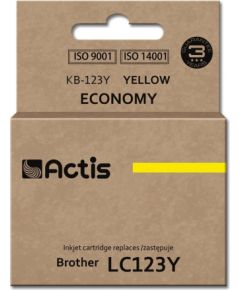 Actis KB-123Y ink (replacement for Brother LC123Y/LC121Y; Standard; 10 ml; yellow)