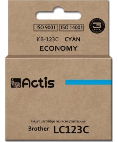 Actis KB-123C ink (replacement for Brother LC123C/LC121C; Standard; 10 ml; cyan)